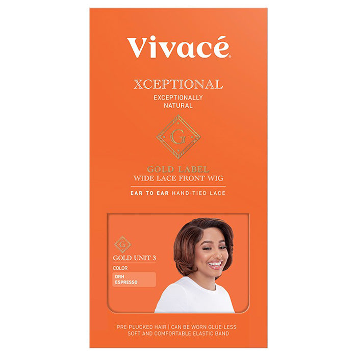 Vivace Xceptional Gold Label Wide Glueless Wavy Bob HD Lace Front Wig - GOLD UNIT 3