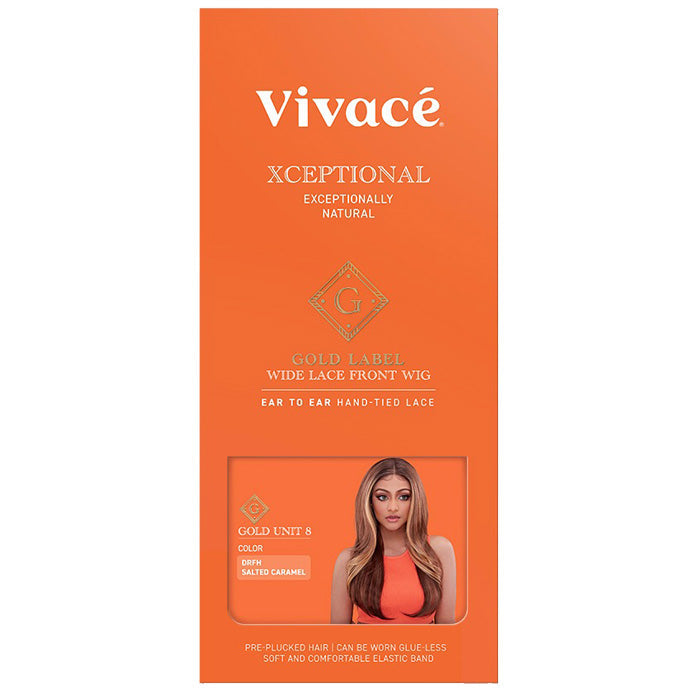 Vivace Xceptional Gold Label Wide Glueless Wavy HD Lace Front Wig - GOLD UNIT 8