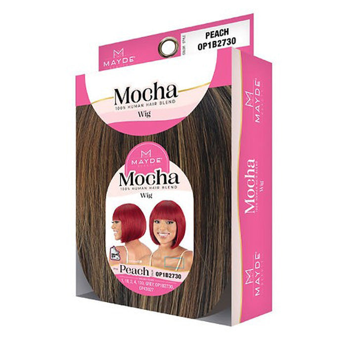 Mayde Mocha Human Hair Blend Wig - PEACH