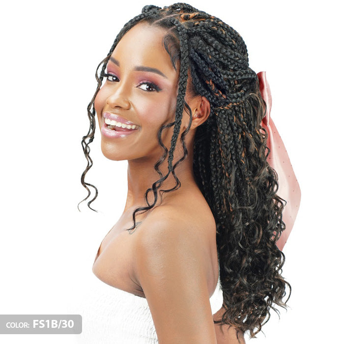 Zury Sis Chunky Glueless 13x5 HD Lace Front Wig - BOHO CURLY 20" - Pre-Braided