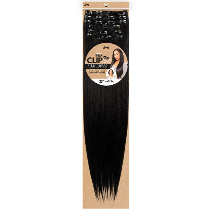 Zury Sis Natural Dream Clip On 7 Silk Press Weaves - NATURAL YAKY (18"/24"/30")