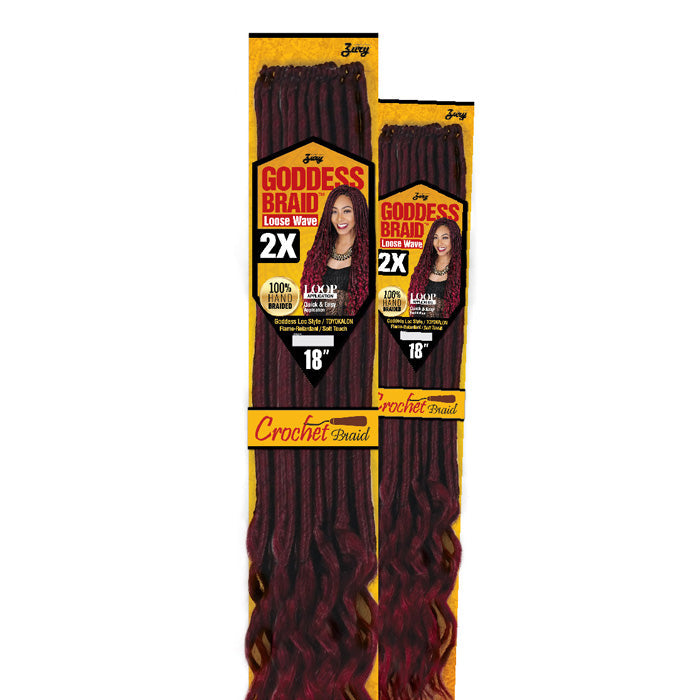 Zury 2X Goddess Braid Loop Crochet LOCS LOOSE WAVE 14 Inch